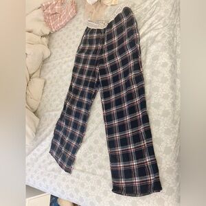 Hollister Plaid Pajama Pants - Red, White, and Blue